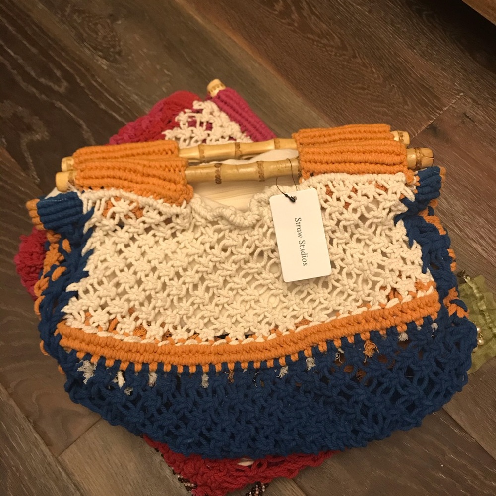SOLD Crochet Bamboo Tote